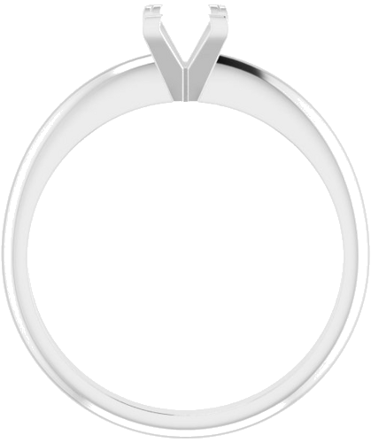 Sužadėtuvių Žiedas „V-End Solitaire“ 585 Baltojo Aukso Square 4.5mm (2)