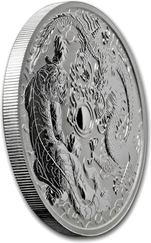 2018 Tigras ir Drakonas Australija 1 oz sidabrinė moneta (2)