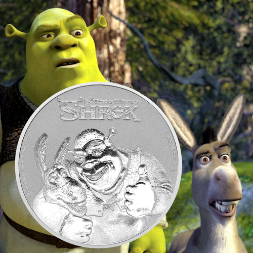 1 oz Šreks un Ēzelītis 2021 Niue sudraba monēta (3)