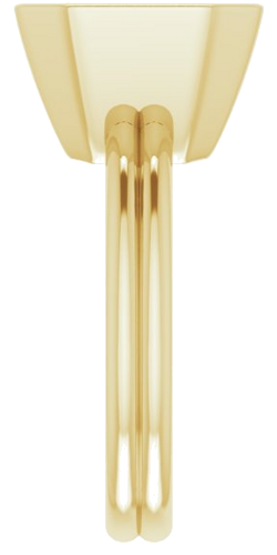 14K Yellow 10 mm Asscher Engagement Ring Mounting (4)