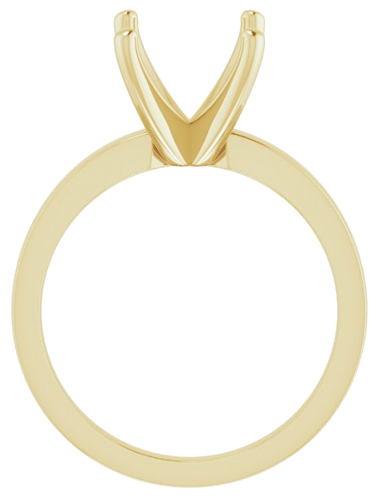 14K Yellow 11x9 mm Oval Solitaire Engagement Ring Mounting (2)