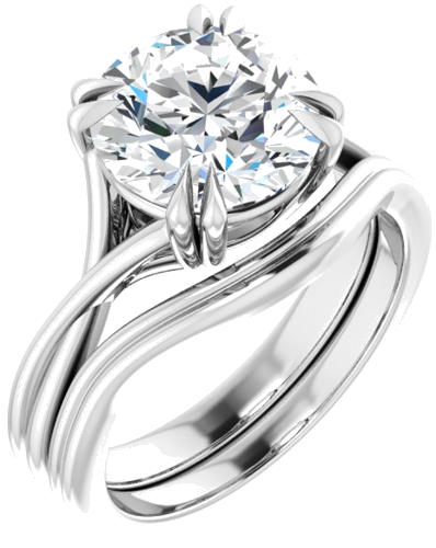 Sužadėtuvių Žiedas „Solitaire“ 950 Platinos Round 9.4mm (6)