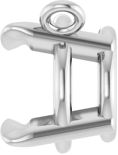 Pakabukas „Solitaire Claw-Prong“ 585 Baltojo Aukso Round 6mm (3)