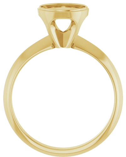 14K Yellow 7.4 mm Round Solitaire Engagement Ring Mounting (2)
