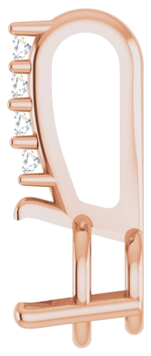 Pakabukas „Accented“ 585 Rožinis Aukso Round 5mm (3)