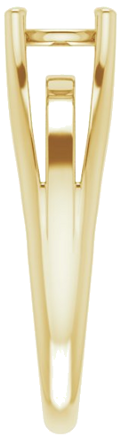 14K Yellow 6.5 mm Round Solitaire Engagement Ring Mounting (4)