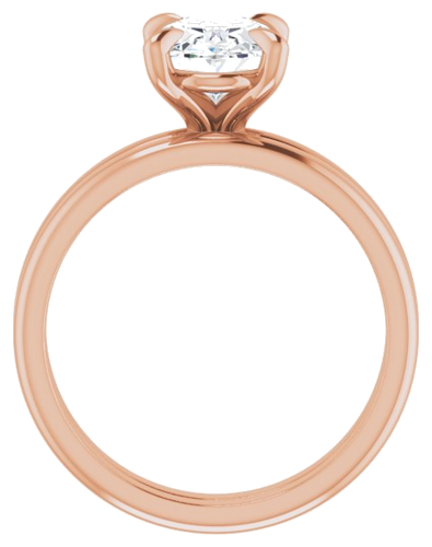 14K Rose  9x7 mm Oval Solitaire Engagement Ring Mounting (7)