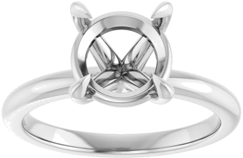 Sužadėtuvių Žiedas 585 Baltojo Aukso Round 8.8mm (3)