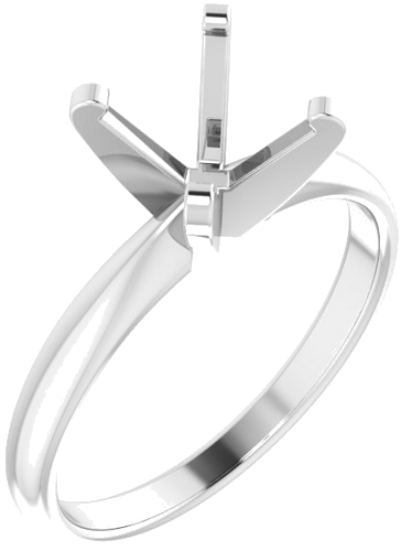 Sužadėtuvių Žiedas „Solitaire“ 585 Baltojo Aukso Square 6mm (1)