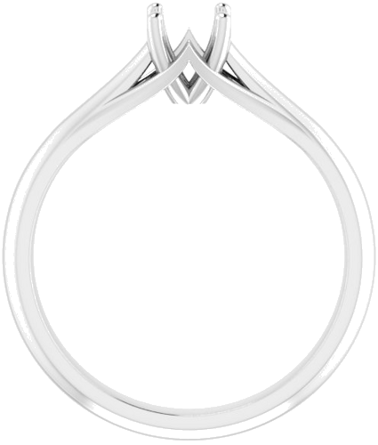 Sužadėtuvių Žiedas „Solitaire“ 585 Baltojo Aukso Round 4.8mm (2)