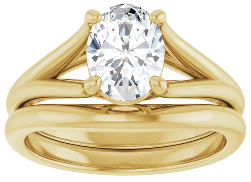 Sužadėtuvių Žiedas „Solitaire“ 14k yellow gold Oval 8mm x 6mm (8)