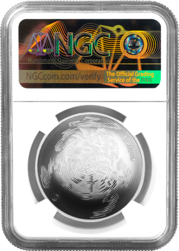 2014 Lietuva Forma 50 litų sidabrinė moneta PF 70 ULTRA CAMEO (2)