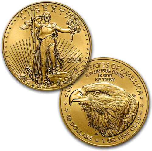 1 унция Златна монета American Eagle, USA (нов дизайн) (3)