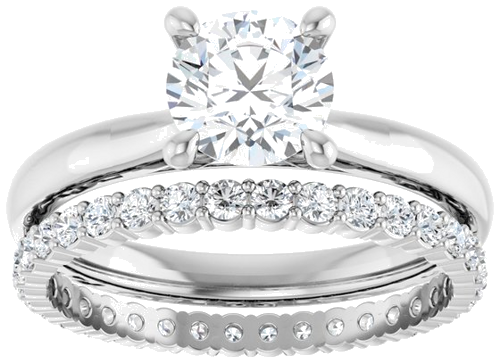 14K White 6.5 mm Round Solitaire Engagement Ring Mounting (8)