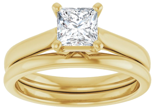 14K Yellow 5 mm Square Engagement Ring Mounting (8)