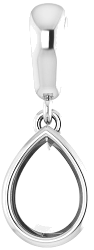 14K White  7x5 mm Pear Pendant Mounting (1)