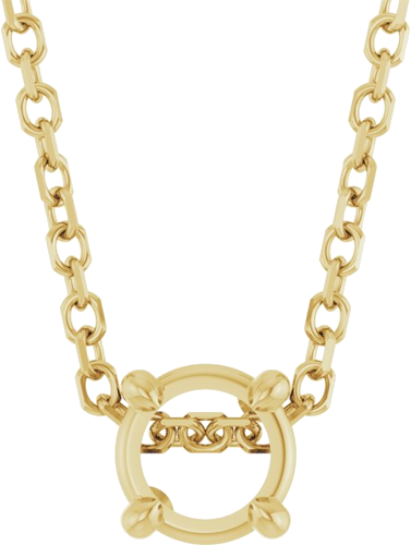 14K Yellow 5 mm Round 16-18  Necklace Mounting (1)
