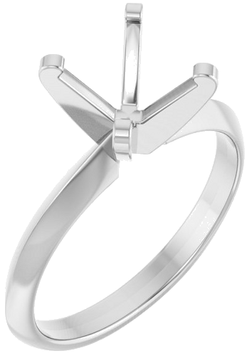 Sužadėtuvių Žiedas „Solitaire“ 585 Baltojo Aukso Round 8mm (1)