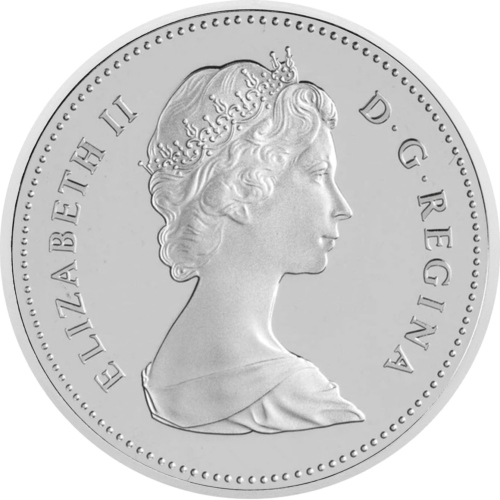 1 doleris 1983 Kanada Elžbieta II sidabrinė moneta (2)