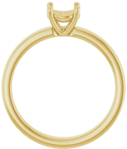 14K Yellow 5.8 mm Round Solitaire Engagement Ring Mounting (2)