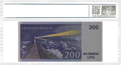 1997 г. Литва 200 литас банкнота PCGS GEM UNC 64 (2)