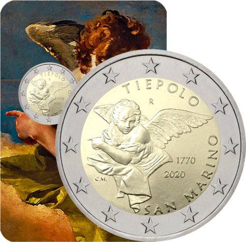 2020 San Marinas Giovanni Battista Tiepolo 2 eurų moneta (1)