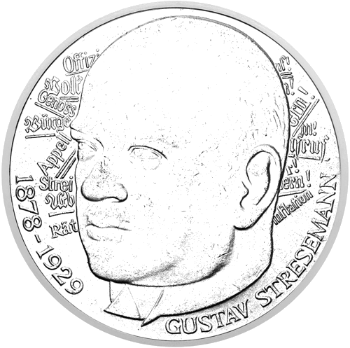 1978 Gustav Stresemann Germany 5 Mark silver coin (1)