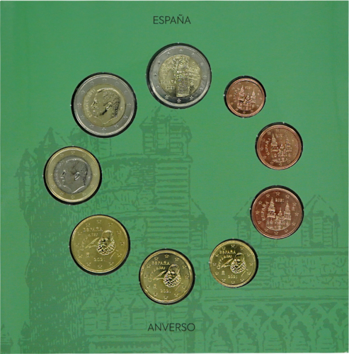 2021 Ispanija Toledo BU Euro monetų rinkinys (2)