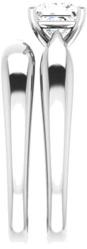Sužadėtuvių Žiedas „Solitaire“ 585 Baltojo Aukso Square 5mm (9)