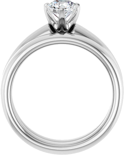 Sužadėtuvių Žiedas „Solitaire“ 585 Baltojo Aukso Round 5.8mm (7)