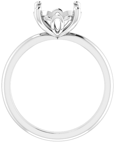 Sužadėtuvių Žiedas „Solitaire“ 585 Baltojo Aukso Round 9.4mm (2)