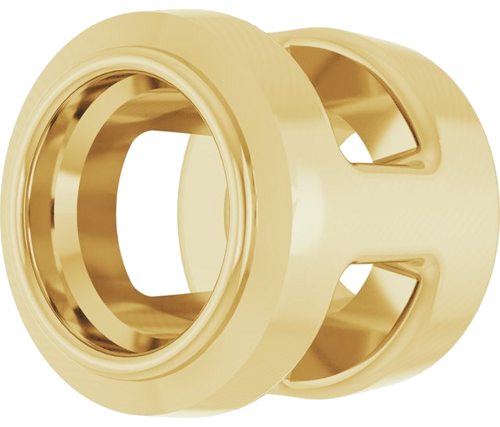 14K Yellow 2.5 mm Round Slide Pendant Mounting (2)