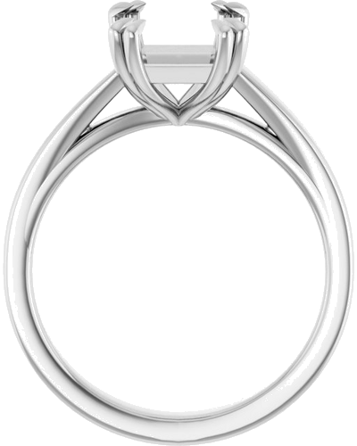 10K White 9x7 mm Emerald Engagement Ring Mounting (1)