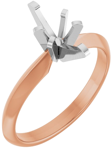 Sužadėtuvių Žiedas „Solitaire“ 585 Baltojo Ir Rožinis Aukso Marquise 8.5mm x 4.5mm (1)