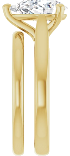 Sužadėtuvių Žiedas „Solitaire“ 585 Geltonojo Aukso Pear Shape 10mm x 7mm (9)