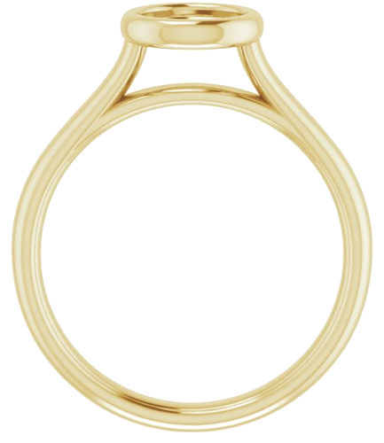 Sužadėtuvių Žiedas „Bezel-Set Solitaire“ 585 Geltonojo Aukso Round 6mm (2)