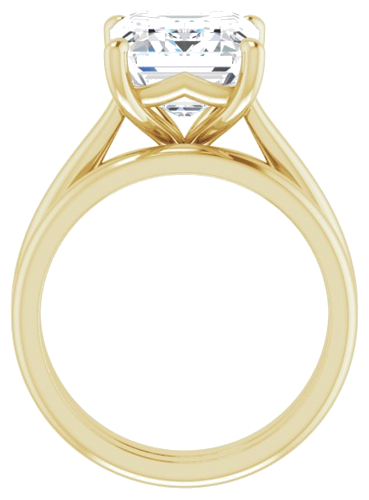 Sužadėtuvių Žiedas „Solitaire“ 585 Geltonojo Aukso Emerald 11mm x 9mm (7)