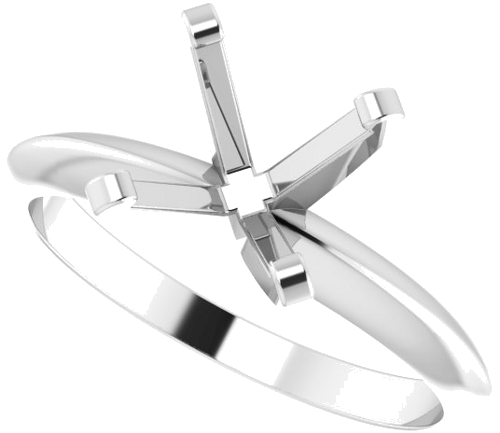 Sužadėtuvių Žiedas „Solitaire“ 585 Baltojo Aukso Round 7.6mm (5)