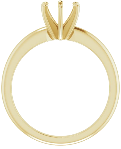 14K Yellow 6 mm Round Solitaire Engagement Ring Mounting (2)