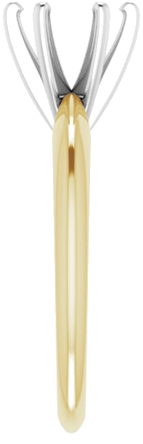 Sužadėtuvių Žiedas „Solitaire“ 585 Baltojo Ir Geltonojo Aukso Round 6.6mm x 7.2mm (4)