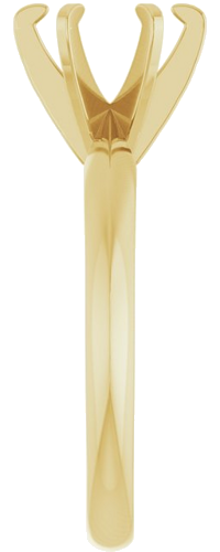 14K Yellow 7.4 mm Round Solitaire Engagement Ring Mounting (4)