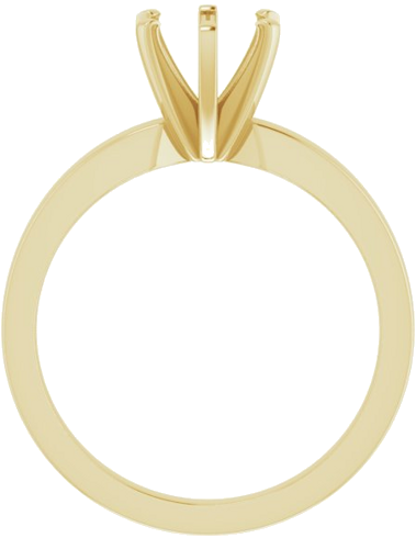 Sužadėtuvių Žiedas „Solitaire“ 750 Geltonojo Aukso Round 6.5mm (2)