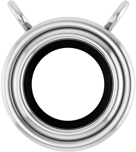14K White 5 mm Round Bezel Set Necklace Center (1)