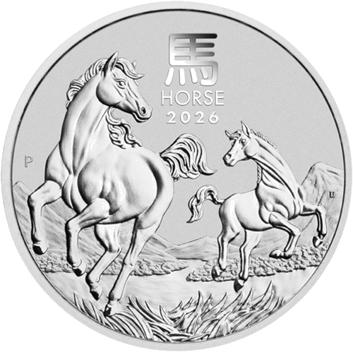 1 oz Year of the Horse 2026 (Lunar III) Australia Silver Coin (1)