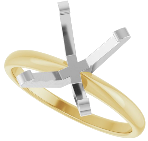 Sužadėtuvių Žiedas „Solitaire“ 585 Baltojo Ir Geltonojo Aukso Emerald 10mm x 8mm (5)