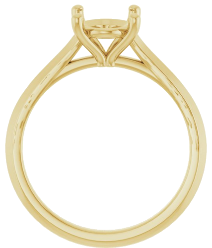 Sužadėtuvių Žiedas „Solitaire“ 585 Geltonojo Aukso Oval 9mm x 7mm (2)