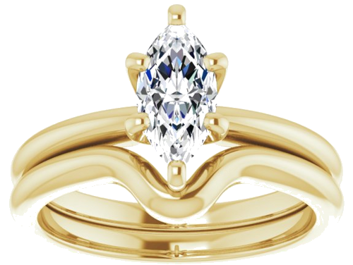 Sužadėtuvių Žiedas „Solitaire“ 585 Geltonojo Aukso Marquise 9mm x 4.5mm (8)