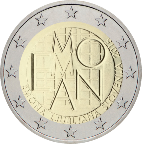 2015 Slovēnijas Emona 2 eiro monēta (1)