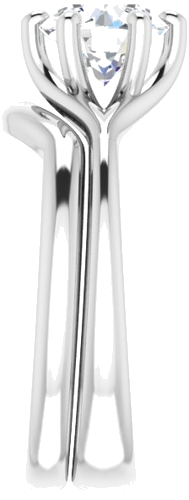 Sužadėtuvių Žiedas „Solitaire“ 950 Platinos Round 7mm (9)