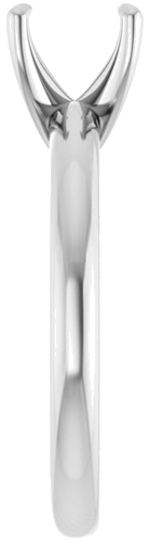 14K White 8x6 mm Oval Solitaire Engagement Ring Mounting (4)